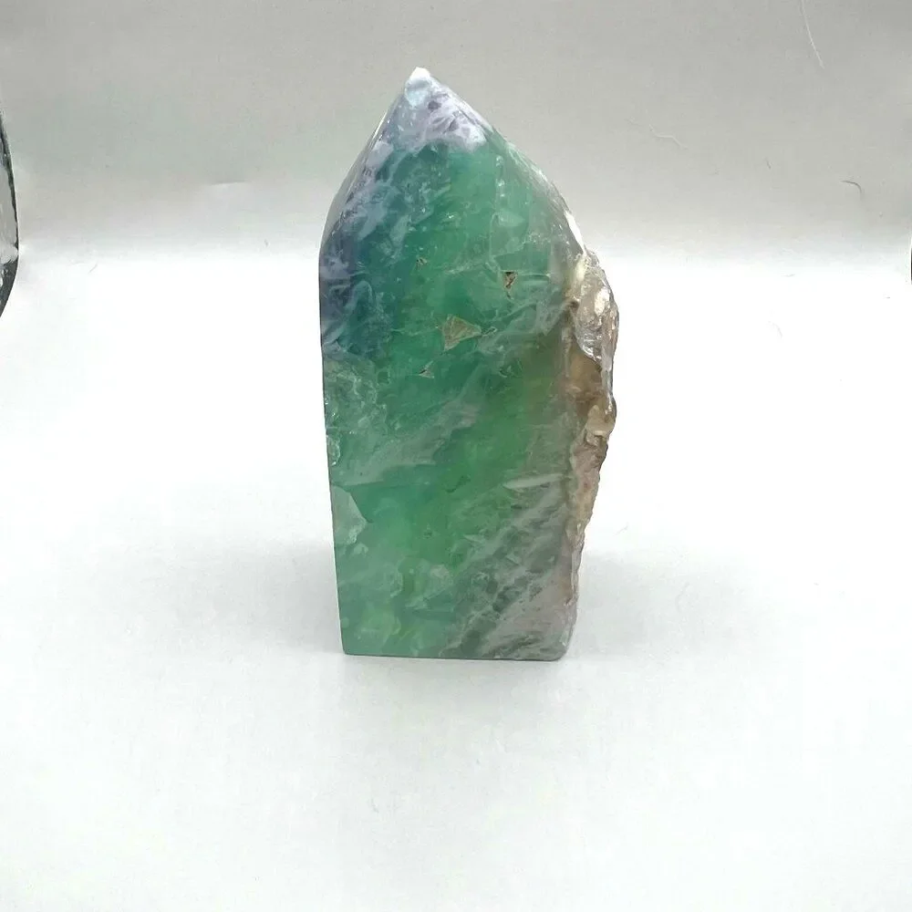 Beautiful Fluorite Point with Raw Edge